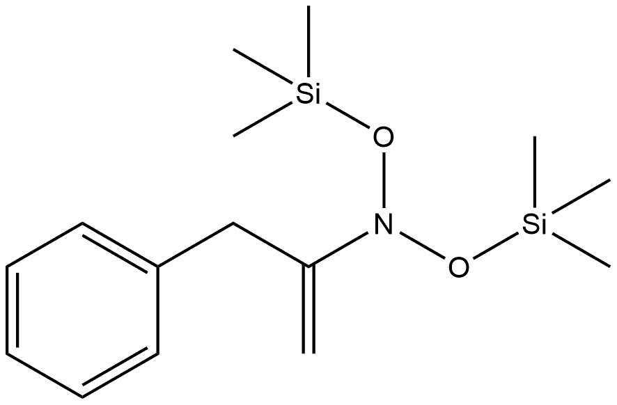 Benzeneethanamine, α-methylene-N,N-bis[(trimethylsilyl)oxy]- 구조식 이미지