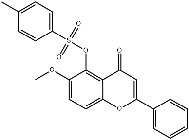 6-Methoxy-5-[[(4-methylphenyl)sulfonyl]oxy]-2-phenyl-4H-1-benzopyran-4-one Structure