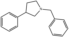 Pyrrolidine, 3-phenyl-1-(phenylmethyl)- Structure