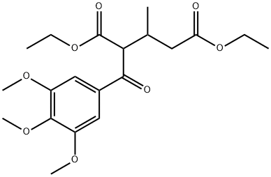 Pentanedioic acid, 3-methyl-2-(3,4,5-trimethoxybenzoyl)-, 1,5-diethyl ester 구조식 이미지