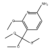 2-Pyridinamine, 6-methoxy-5-(trimethoxymethyl)- Structure