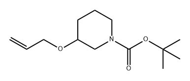 1-Piperidinecarboxylic acid, 3-(2-propen-1-yloxy)-, 1,1-dimethylethyl ester 구조식 이미지