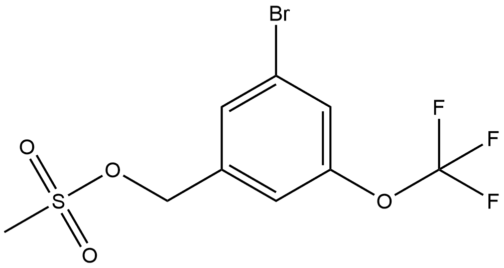 Benzenemethanol, 3-bromo-5-(trifluoromethoxy)-, 1-methanesulfonate Structure