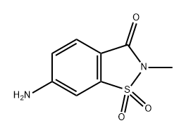 1,2-Benzisothiazol-3(2H)-one, 6-amino-2-methyl-, 1,1-dioxide Structure