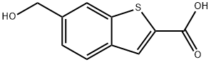 Benzo[b]thiophene-2-carboxylic acid, 6-(hydroxymethyl)- Structure