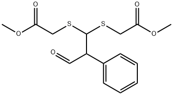 Acetic acid, 2,2'-[(3-oxo-2-phenylpropylidene)bis(thio)]bis-, 1,1'-dimethyl ester 구조식 이미지