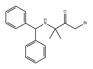 2-Butanone, 1-bromo-3-[(diphenylmethyl)amino]-3-methyl- 구조식 이미지