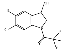 Ethanone, 1-(6-chloro-5-fluoro-2,3-dihydro-3-hydroxy-1H-indol-1-yl)-2,2,2-trifluoro- Structure