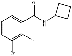 3-Bromo-N-cyclobutyl-2-fluorobenzamide Structure