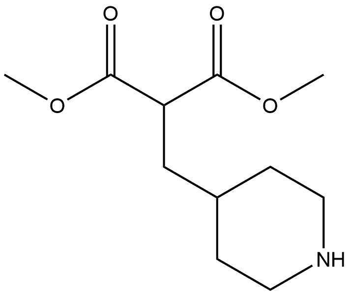 dimethyl 2-(piperidin-4-ylmethyl)malonate Structure