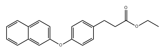 Benzenepropanoic acid, 4-(2-naphthalenyloxy)-, ethyl ester Structure