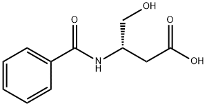 Butanoic acid, 3-(benzoylamino)-4-hydroxy-, (3S)- Structure