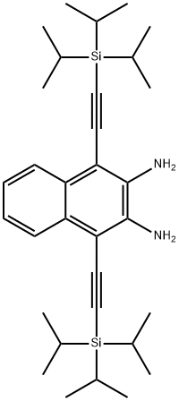 2,3-Naphthalenediamine, 1,4-bis[2-[tris(1-methylethyl)silyl]ethynyl]- Structure