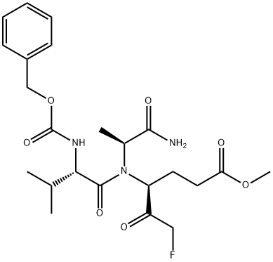 L-Alaninamide, N-[(phenylmethoxy)carbonyl]-L-valyl-N-[(1S)-1-(2-fluoroacetyl)-4-methoxy-4-oxobutyl]- Structure