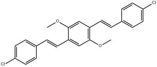 Benzene, 1,4-bis[(1E)-2-(4-chlorophenyl)ethenyl]-2,5-dimethoxy- 구조식 이미지