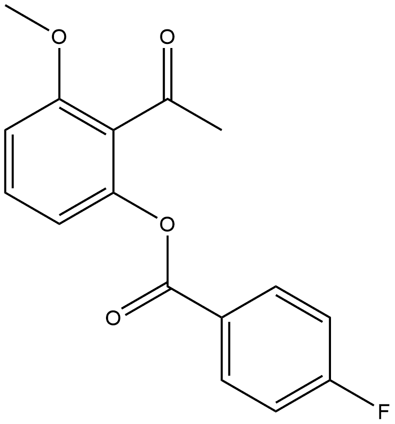 2-Acetyl-3-methoxyphenyl 4-fluorobenzoate Structure