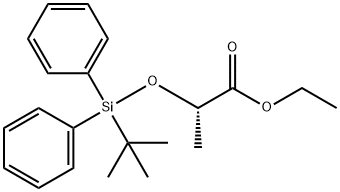 Propanoic acid, 2-[[(1,1-dimethylethyl)diphenylsilyl]oxy]-, ethyl ester, (2S)- Structure