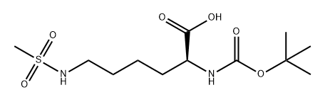 L-Lysine, N2-[(1,1-dimethylethoxy)carbonyl]-N6-(methylsulfonyl)- Structure