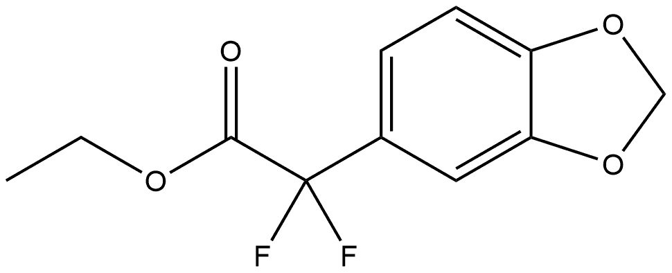1,3-Benzodioxole-5-acetic acid, α,α-difluoro-, ethyl ester Structure