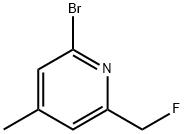 Pyridine, 2-bromo-6-(fluoromethyl)-4-methyl- Structure