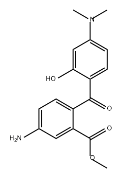 Benzoic acid, 5-amino-2-[4-(dimethylamino)-2-hydroxybenzoyl]-, methyl ester 구조식 이미지