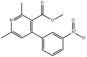 3-Pyridinecarboxylic acid, 2,6-dimethyl-4-(3-nitrophenyl)-, methyl ester Structure