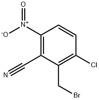 Benzonitrile, 2-(bromomethyl)-3-chloro-6-nitro- Structure