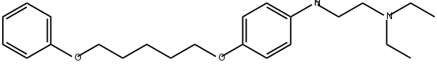 1,2-Ethanediamine, N1,N1-diethyl-N2-[4-[(5-phenoxypentyl)oxy]phenyl]- Structure