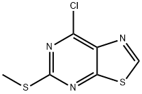 Thiazolo[5,4-d]pyrimidine, 7-chloro-5-(methylthio)- Structure