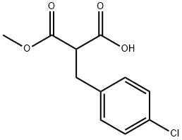 Propanedioic acid, 2-[(4-chlorophenyl)methyl]-, 1-methyl ester Structure