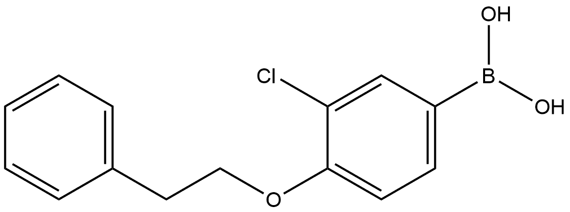 B-[3-Chloro-4-(2-phenylethoxy)phenyl]boronic acid 구조식 이미지