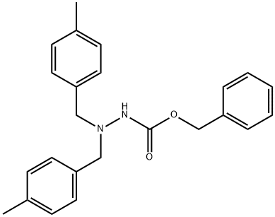 Hydrazinecarboxylic acid, 2,2-bis[(4-methylphenyl)methyl]-, phenylmethyl ester Structure