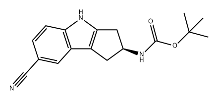 Carbamic acid, N-[(2S)-7-cyano-1,2,3,4-tetrahydrocyclopent[b]indol-2-yl]-, 1,1-dimethylethyl ester 구조식 이미지