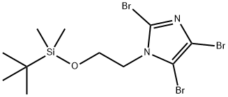 1H-Imidazole, 2,4,5-tribromo-1-[2-[[(1,1-dimethylethyl)dimethylsilyl]oxy]ethyl]- 구조식 이미지