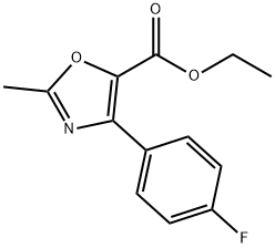 5-Oxazolecarboxylic acid, 4-(4-fluorophenyl)-2-methyl-, ethyl ester Structure