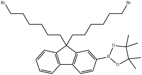 1,3,2-Dioxaborolane, 2-[9,9-bis(6-bromohexyl)-9H-fluoren-2-yl]-4,4,5,5-tetramethyl- Structure