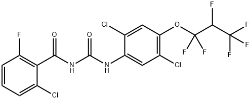 Benzamide, 2-chloro-N-[[[2,5-dichloro-4-(1,1,2,3,3,3-hexafluoropropoxy)phenyl]amino]carbonyl]-6-fluoro- Structure