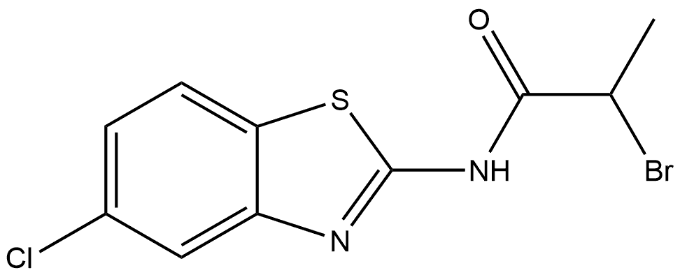 2-Bromo-N-(5-chloro-2-benzothiazolyl)propanamide Structure