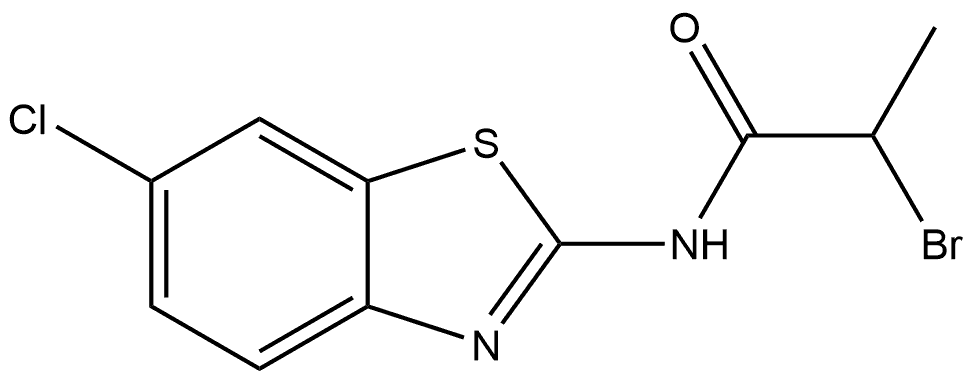 2-Bromo-N-(6-chloro-2-benzothiazolyl)propanamide Structure