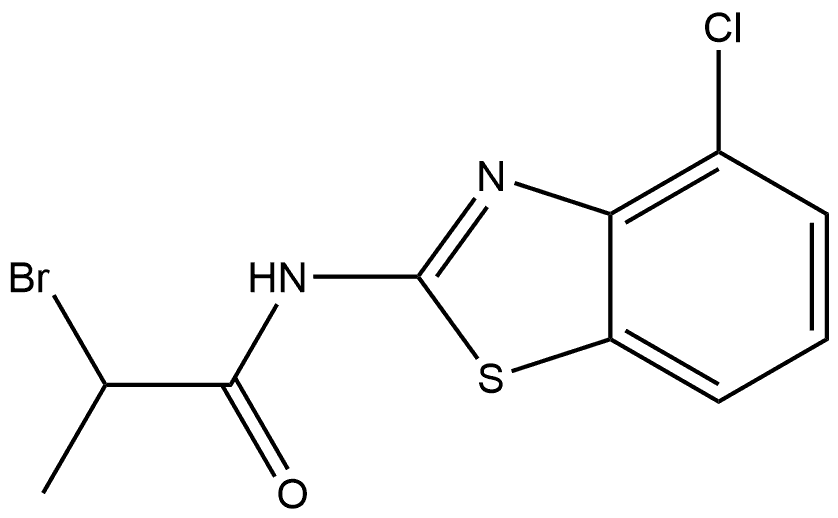 2-Bromo-N-(4-chloro-2-benzothiazolyl)propanamide Structure