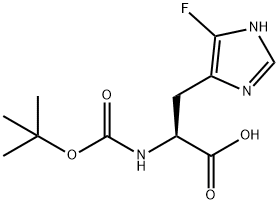 (S)-N-Boc-4(5)-fluoro-histidine Structure