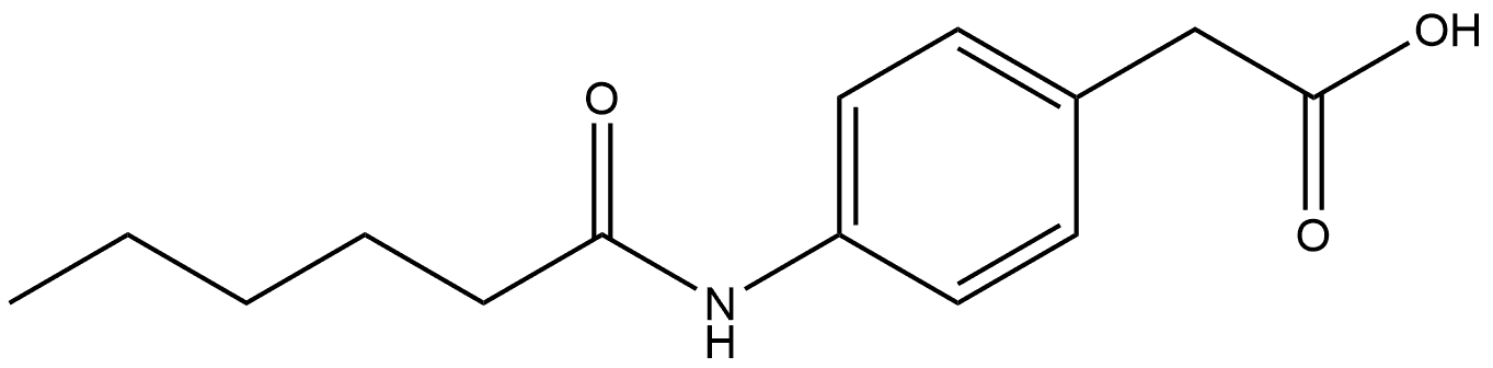 4-[(1-Oxohexyl)amino]benzeneacetic acid Structure