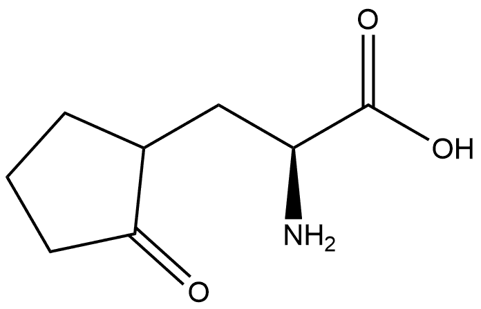 Cyclopentanepropanoic acid, α-amino-2-oxo-, (αS)- Structure