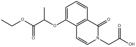 2(1H)-Isoquinolineacetic acid, 5-(2-ethoxy-1-methyl-2-oxoethoxy)-1-oxo- 구조식 이미지