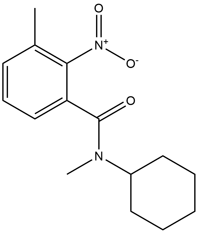 N-cyclohexyl-N,3-dimethyl-2-nitrobenzamide Structure