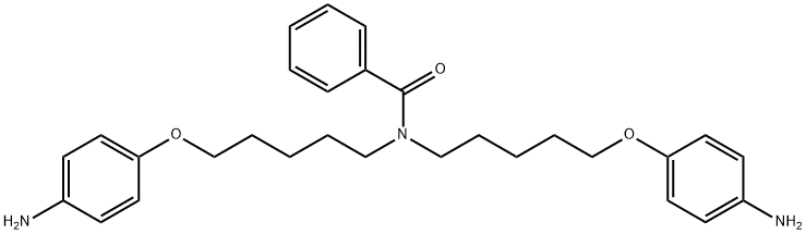 Benzamide, N,N-bis[5-(4-aminophenoxy)pentyl]- Structure