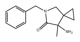 5-Azaspiro[2.4]heptan-6-one, 7-amino-7-methyl-5-(phenylmethyl)- Structure