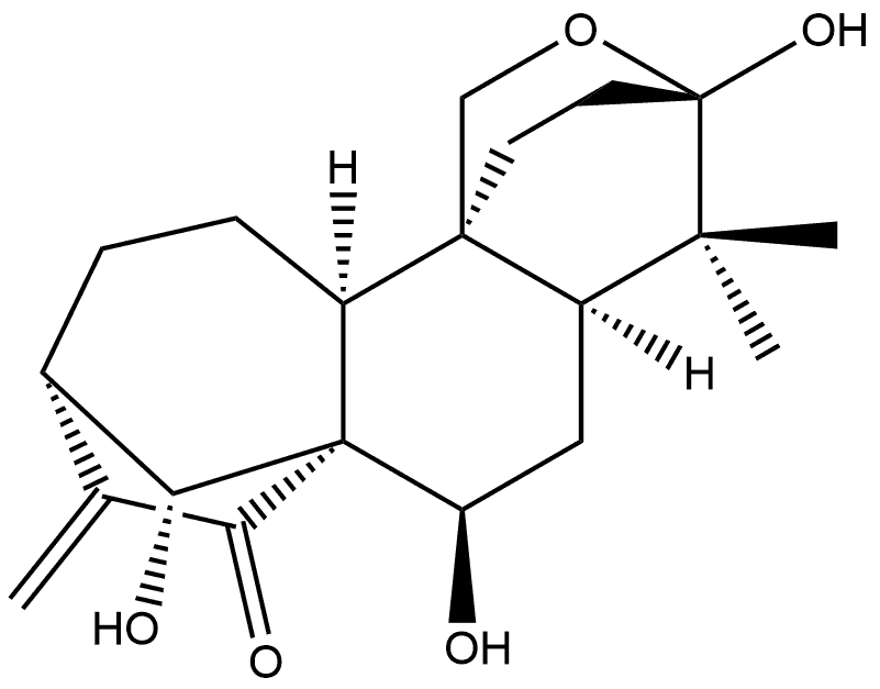 Kaur-16-en-15-one, 3,20-epoxy-3,7,14-trihydroxy-, (3α,7α,14R)- (9CI) Structure