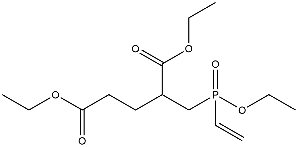 Pentanedioic acid, 2-[(ethenylethoxyphosphinyl)methyl]-, 1,5-diethyl ester Structure