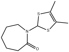 2H-Azepin-2-one, 1-(4,5-dimethyl-1,3-dithiol-2-yl)hexahydro- Structure